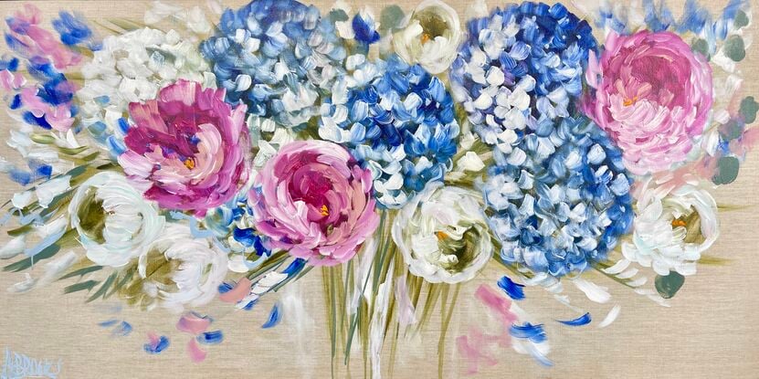  Australiana floral hydrangea peony  country style 