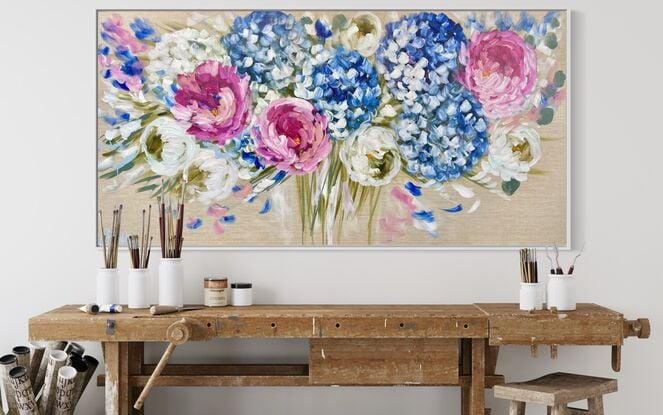  Australiana floral hydrangea peony  country style 