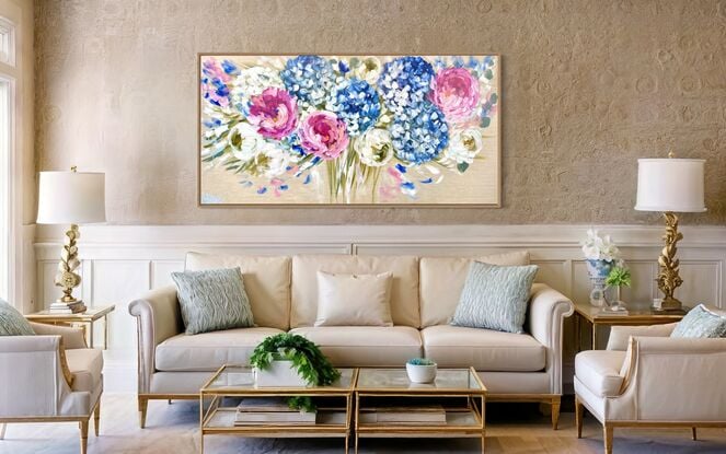  Australiana floral hydrangea peony  country style 