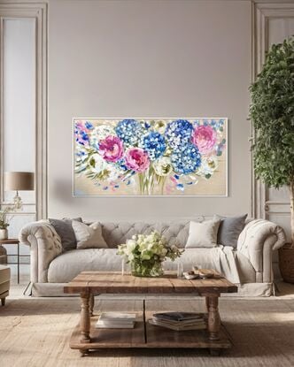  Australiana floral hydrangea peony  country style 