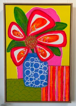 Pink, green, yellow, blue, orange… lots of collage, joy and vibrancy!