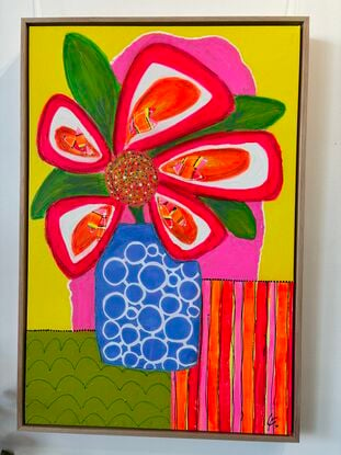 Pink, green, yellow, blue, orange… lots of collage, joy and vibrancy!