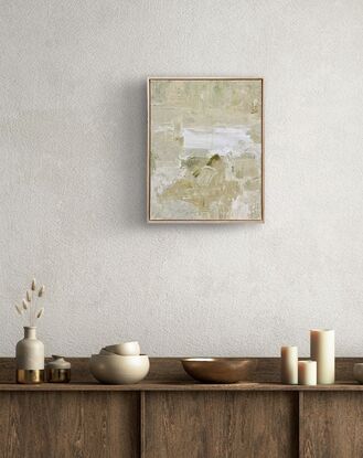 Green oxidised yellow spring breeze tea hojicha nature  abstract artwork