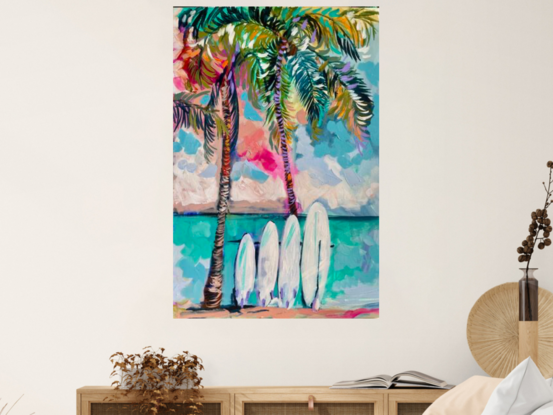 Beach coast ocean  beach  beach house island palm tree pandanus  surfboard surfer girl 