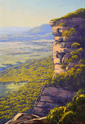 Blue mountains painting