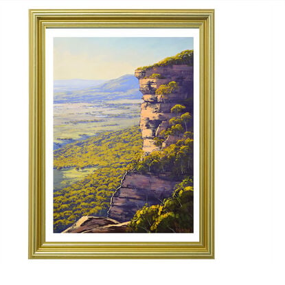 Blue mountains painting