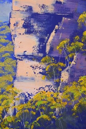 Blue mountains painting