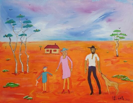 Family in the Outback.