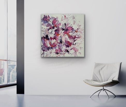 textured  flower painting