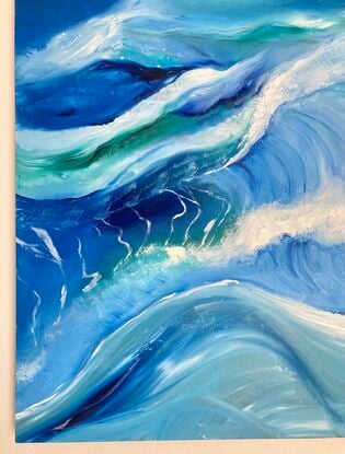 Ocean wave abstract in blue colours