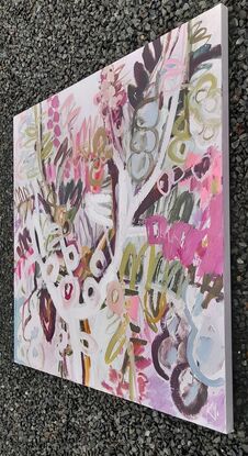 Abstract, expressive floral, large art