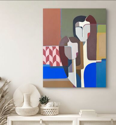 Bold Mid century modern strong colourful women 