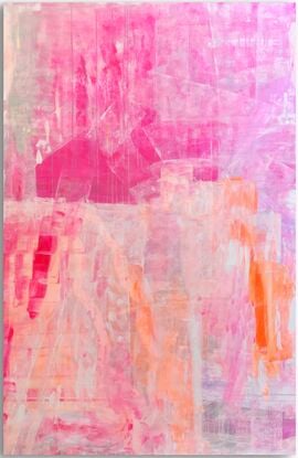 Neon pink orange abstract