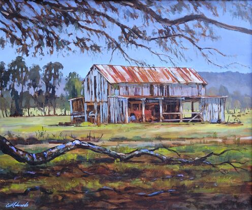 This old barn has character and charm. It made a great subject to paint.