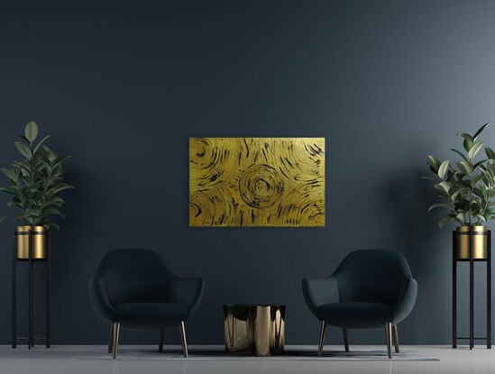 Gold on black abstract!  Striking!