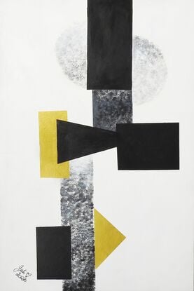 Minimalist artwork in black, white and gold!