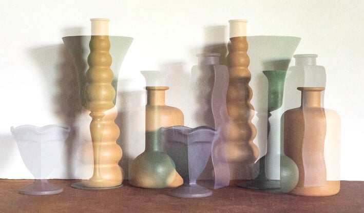 Collection of vessels rearranged to blend with each other.