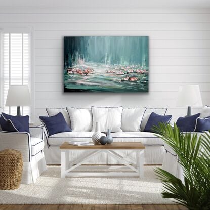 Large Water lilies painting 