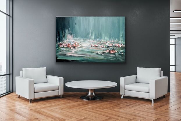 Large Water lilies painting 