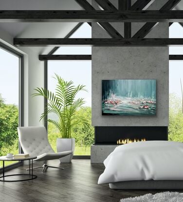 Large Water lilies painting 