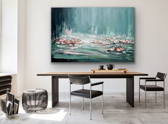 Large Water lilies painting 