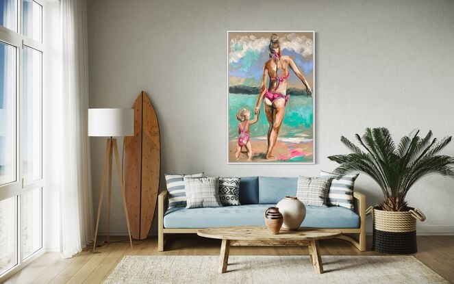 Beach coast ocean  beach  beach house island palm tree pandanus  surfboard surfer girl 