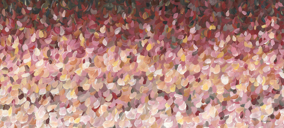 large abstract pink impressionist style painting