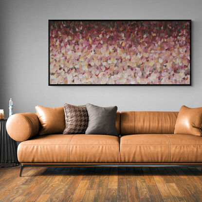 large abstract pink impressionist style painting