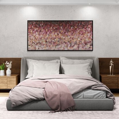 large abstract pink impressionist style painting