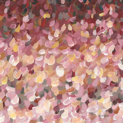 large abstract pink impressionist style painting