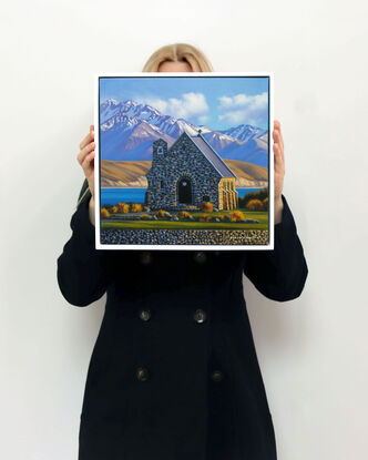 church of the good shepherd architecture lake tekapo new zealand oil painting nicola mcleay 