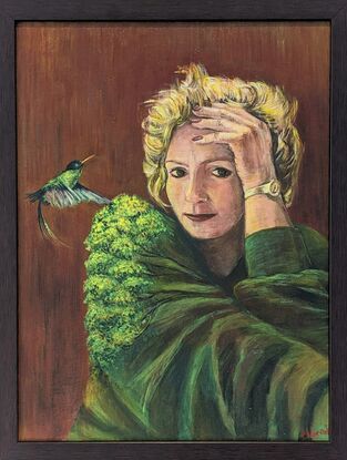 woman with bird