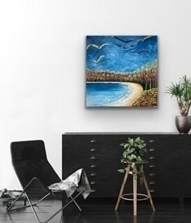 Abstract beach scene 