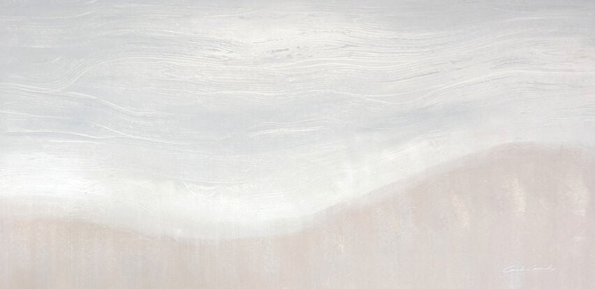 abstract seascape in grey, white and cream