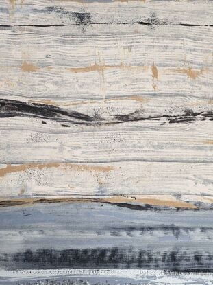 abstract seascape in grey, white and cream