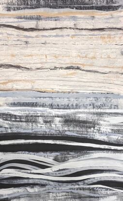 abstract seascape in grey, white and cream