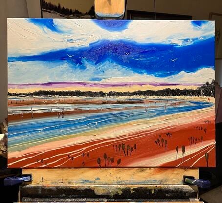 "Inspired by Merimbula Lake on the far South Coast of NSW