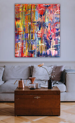 Original PMS Oil Painting On Reclaimed Wood - 34.5 x 40.5 inches
