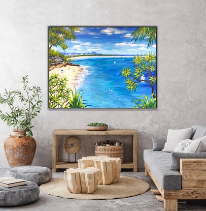 Little Cove Beach, Noosa, Australia – the original acrylic painting by Irina Redine. 