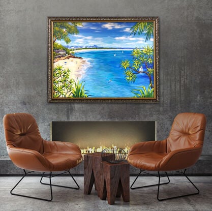 Little Cove Beach, Noosa, Australia – the original acrylic painting by Irina Redine. 