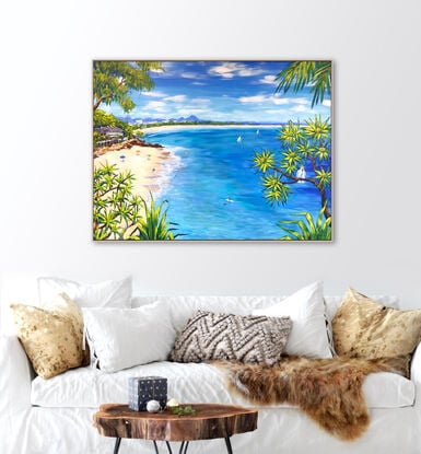 Little Cove Beach, Noosa, Australia – the original acrylic painting by Irina Redine. 