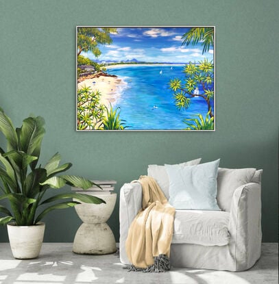 Little Cove Beach, Noosa, Australia – the original acrylic painting by Irina Redine. 