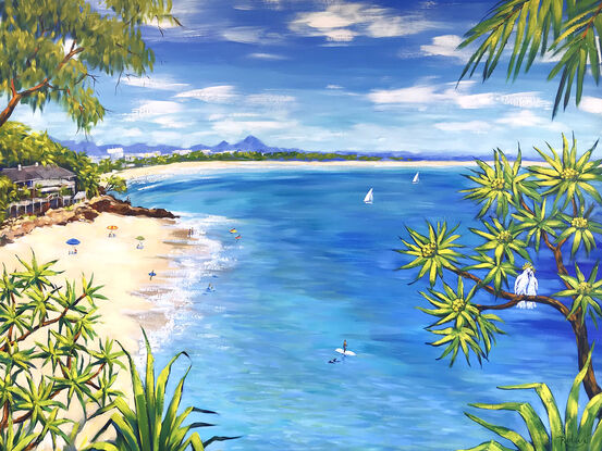 Little Cove Beach, Noosa, Australia – the original acrylic painting by Irina Redine. 