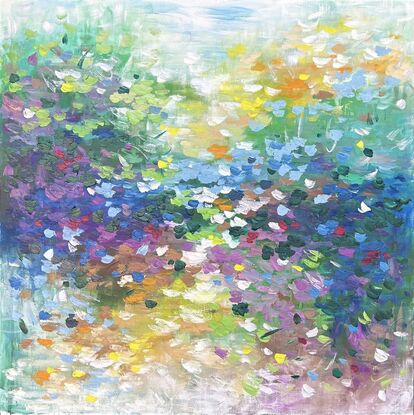 My love and inspiration of Monet and the impressionist romantic painters never tires. Here is one of my newest pieces.  Named by my son George. He is 9. 
