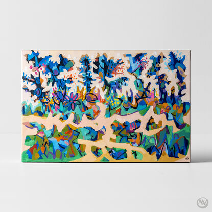 wildflowers abstract painting