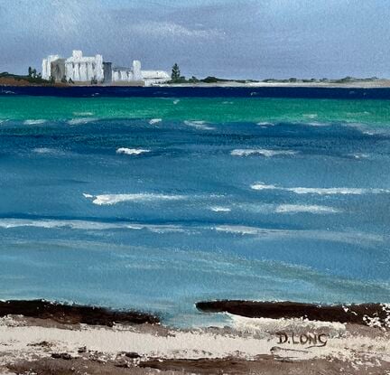 A view from North Beach across to the silos of Wallaroo.