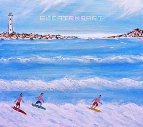 Lighthouse Rock

Three surfers catching waves, having a great time

Surfers, Surfer, #ocean #waves #surfing #sea #water #ejcairnsart