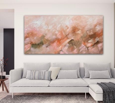 orange large abstract artwork