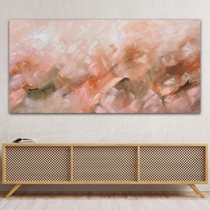 orange large abstract artwork