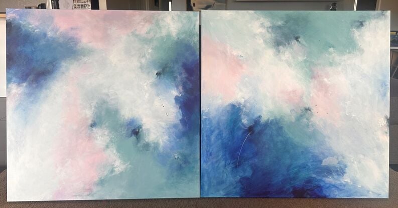 Large Abstract Diptych 